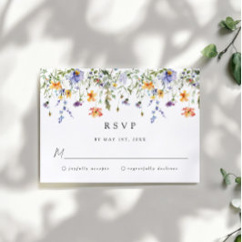Wildflower Wedding RSVP Card Kaartje