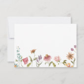 Wildflower Wedding RSVP-kaart Notitiekaartje (Achterkant)