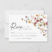 Wildflower Wedding RSVP-kaart RSVP Kaartje (Voorkant)