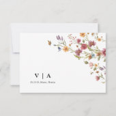 Wildflower Wedding RSVP-kaart RSVP Kaartje (Achterkant)