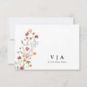 Wildflower Wedding RSVP-kaart RSVP Kaartje (Achterkant)
