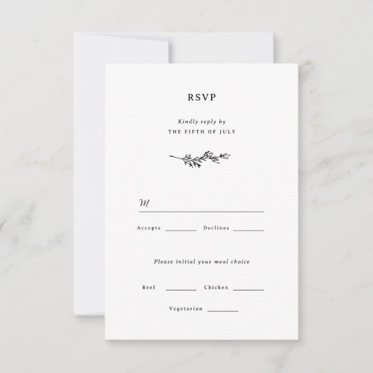Wildflower Wedding RSVP-kaart RSVP Kaartje (Voorkant)