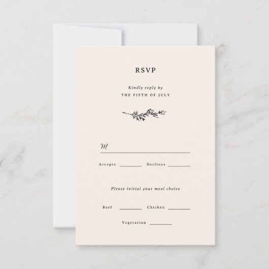 Wildflower Wedding RSVP-kaart RSVP Kaartje (Voorkant)
