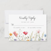 Wildflower Wedding RSVP-kaart RSVP Kaartje (Voorkant)