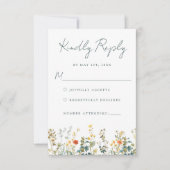 Wildflower Wedding RSVP-kaart RSVP Kaartje (Voorkant)
