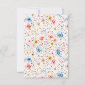 Wildflower Wedding RSVP-kaart RSVP Kaartje (Achterkant)