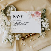 Wildflower Wedding RSVP kaart sjabloon
