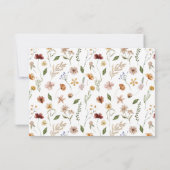 Wildflower Wedding RSVP Meal Choice Enclosure Card Kaart (Achterkant)