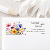 Wildflower  Wedding RSVP Return Address  Etiket (Insitu)