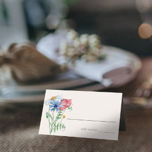 Wildflower Wedding Rustic Country Flowers Plaatskaartje