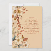 Wildflower Wedding Rustic Floral Kaart (Voorkant)