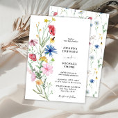 Wildflower Wedding Rustic Floral Kaart
