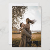 Wildflower Wedding Rustiek Chic Boho Moderne foto Kaart (Achterkant)