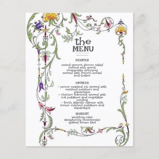 Wildflower Wedding Rustiek Country Wild Flower Men (Voorkant)