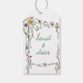 Wildflower Wedding Rustiek Land Wilde Bloemen Wed Cadeaulabel (Voorkant)