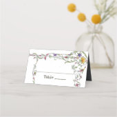 Wildflower Wedding Rustiek Land Wilde Bloemen Wed Plaatskaartje (Achterkant)