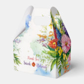 Wildflower Wedding, Rustieke Bloemen Dank u & Bedankdoosjes (Voorkant Zijde)