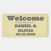 Wildflower Wedding Rustieke Country Seating Charts Spandoek (Horizontaal)