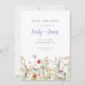 Wildflower Wedding Save The Date (Voorkant)