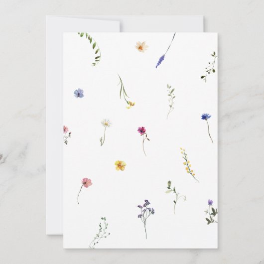 Wildflower Wedding Save The Date (Achterkant)