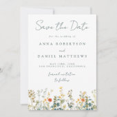 Wildflower Wedding Save The Date (Voorkant)