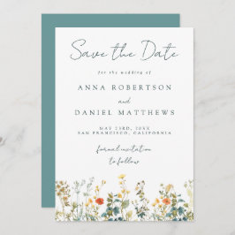 Wildflower Wedding Save The Date
