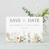Wildflower Wedding Save The Date (Staand voorkant)
