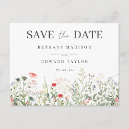 Wildflower Wedding Save the Date Briefkaart