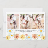 Wildflower Wedding Save the Date Kaarten with Phot (Achterkant)