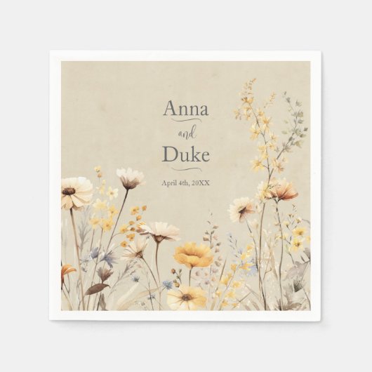 Wildflower Wedding Servet (Voorkant)