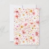 Wildflower Wedding Small Thank You Bedankkaart (Achterkant)