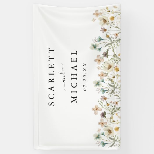 Wildflower Wedding Spandoek (Verticaal)