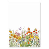 Wildflower Wedding Table Numbers Kaart (Achterkant)