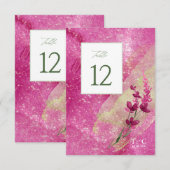 Wildflower Wedding Texture Table No. Fsia ID95 Kaart (Voorkant / Achterkant)