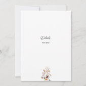 Wildflower Wedding-uitnodiging Kaart (Achterkant)