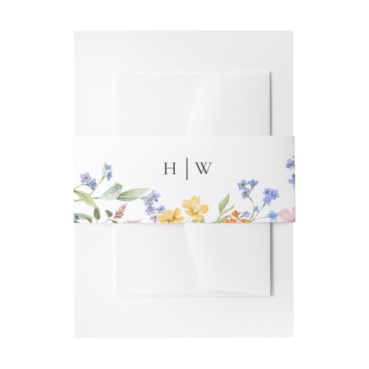 Wildflower Wedding Uitnodigingen Wikkel (Voorkant Voorbeeld)