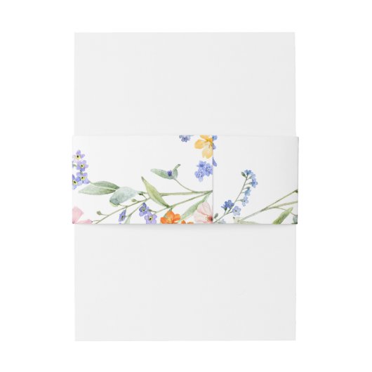 Wildflower Wedding Uitnodigingen Wikkel (Achterkant Voorbeeld)