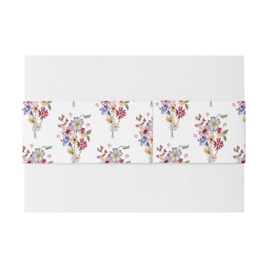 Wildflower Wedding Uitnodigingen Wikkel (Achterkant Voorbeeld)