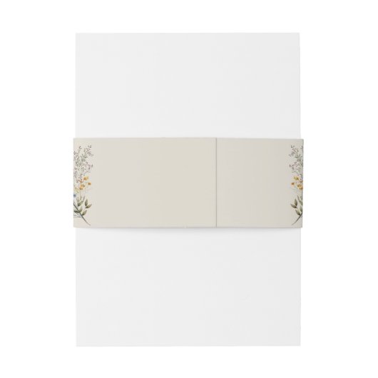 Wildflower Wedding Uitnodigingen Wikkel (Achterkant Voorbeeld)