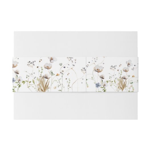 Wildflower Wedding Uitnodigingen Wikkel (Achterkant Voorbeeld)