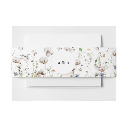 Wildflower Wedding Uitnodigingen Wikkel (Voorkant Voorbeeld)