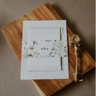 Wildflower Wedding Uitnodigingen Wikkel