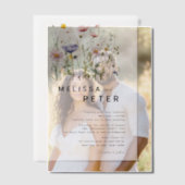 Wildflower Wedding Vellum Uitnodigingen (Offset (Koppel))