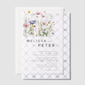 Wildflower Wedding Vellum Uitnodigingen (Offset (Uitnodiging))
