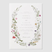 Wildflower Wedding Vellum Uitnodigingen (Voorkant)
