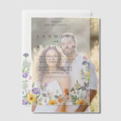Wildflower Wedding Vellum Uitnodigingen (Offset (Koppel))