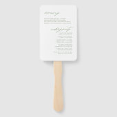 Wildflower Wedding Waterverf Ceremony Fusia ID954 Handwaaier (Achterkant)