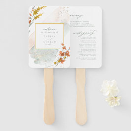 Wildflower Wedding Waterverf Ceremony Gold ID954 Handwaaier