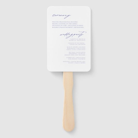 Wildflower Wedding Waterverf Ceremony Peri ID954 Handwaaier (Achterkant)