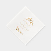 Wildflower Wedding Waterverf Namen ID954 Folie Servetten (Rechts)